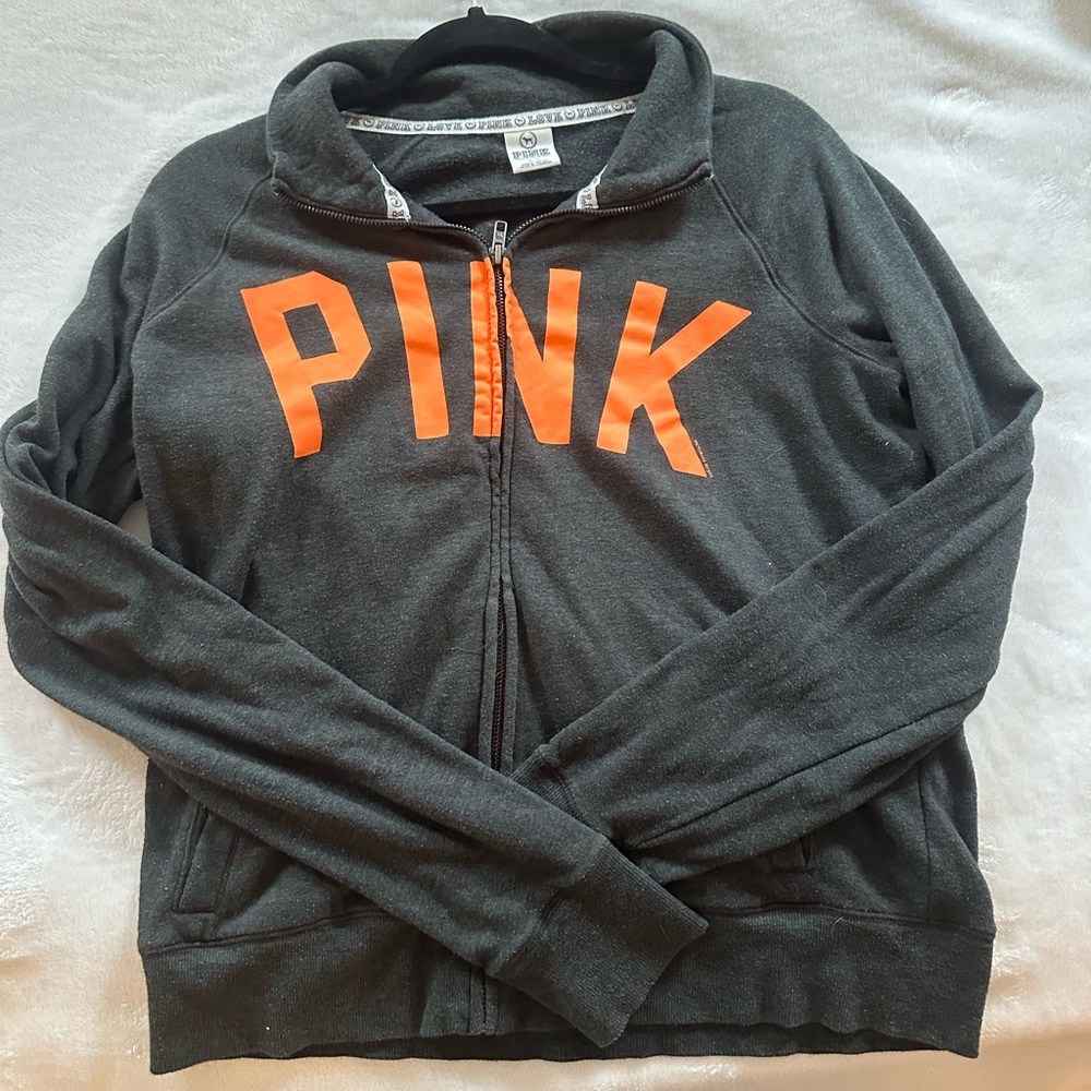 Victoria's Secret PINK Gray Zip-Up